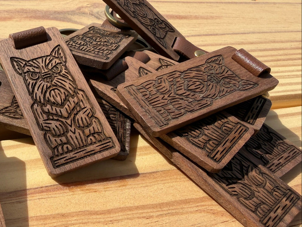 Waldo’s Watch – Laser Engraved Walnut Keychain
